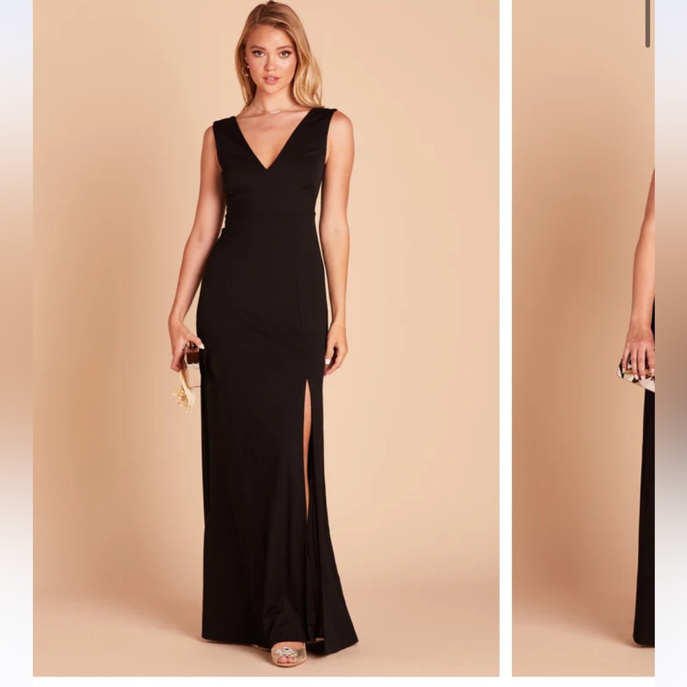 Birdy Grey Shamin Crepe Bridesmaid Dress - Black